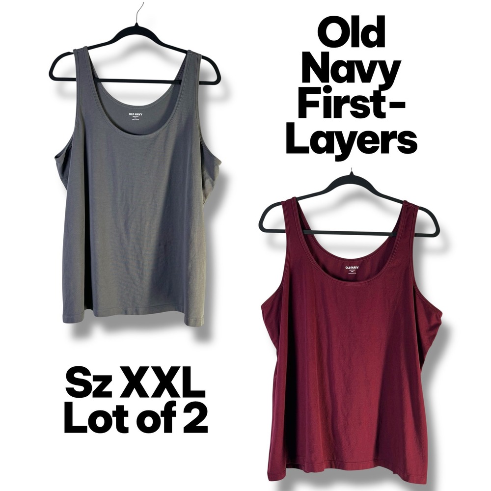 Old Navy First Layer Womens Sz XXL Lot of‎ 2 Tank Top Sleeveless Casual Everyday